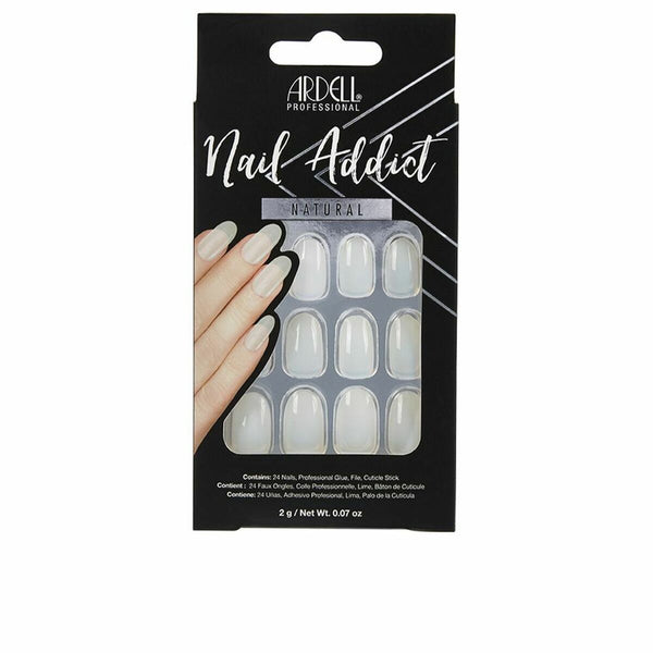 False nails Ardell Nail Addict Natural Oval (24 pcs) | Högkvalitativa Naglar för Enkel Skönhet
