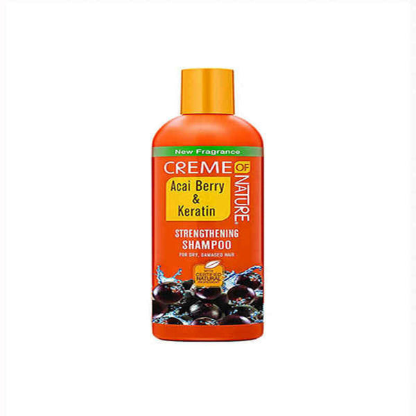 Schampo Creme Of Nature Acai Berry & Keratin (354 ml) | Närande Rengöringsmedel för Torrt och Skadat Hår