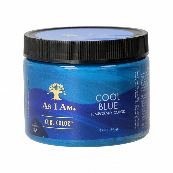 Semi-permanent Färg As I Am Curl Color Cool Blue | Livlig Blå Nyans för Vackert Hår