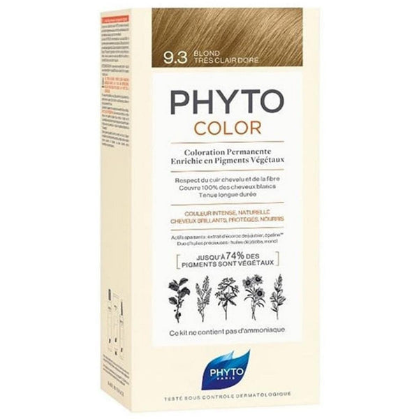 Permanent Färg Phyto Paris Phytocolor 9.3-rubio dorado muy claro | Ammoniagfri Gräddfärg för Alla Hårtyper