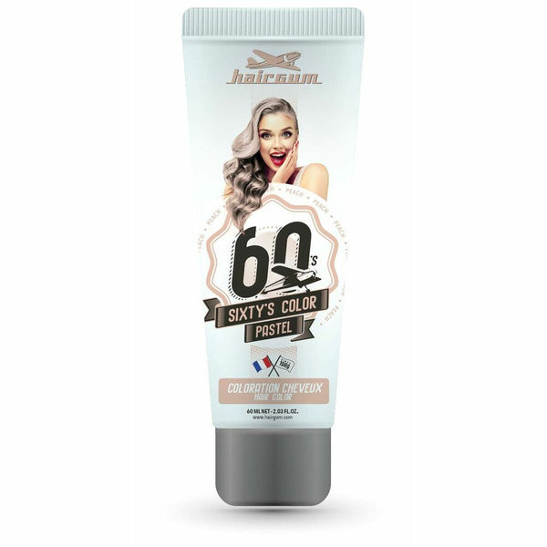 Semi-permanent Färg Hårgum Sixty's Color Peach (60 ml) | Livfull Persikofärg med Långvarig Glans