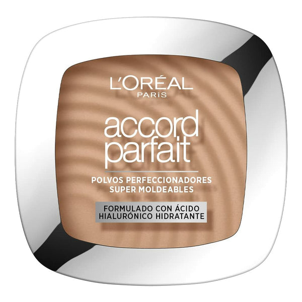 Powder Make-up Base L'Oreal Make Up Accord Parfait Nº 5.D 9 g | Långvarig Fuktig Finish för Alla Hudtyper