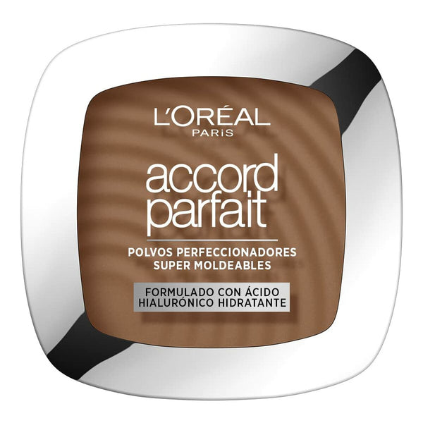Puder Makeup Bas L'Oreal Make Up Accord Parfait Nº 8.5D (9 g) | Långvarigt Kompaktpuder för Perfekt Hud