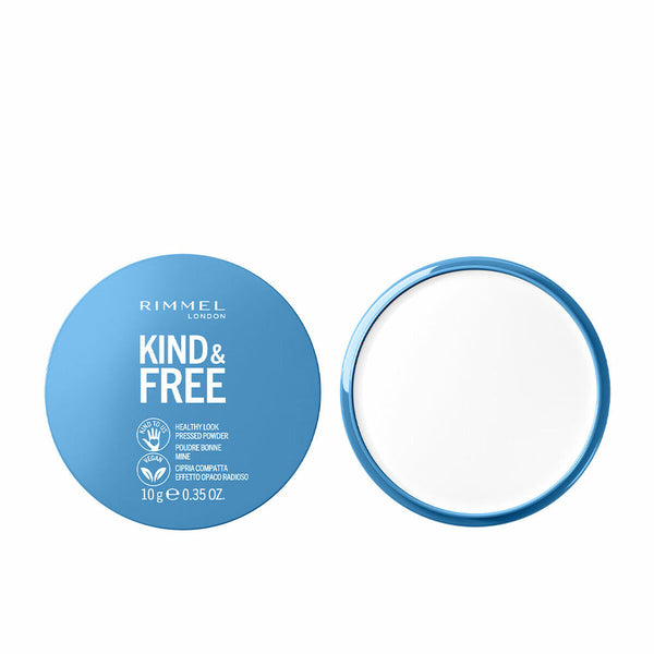 Puder Make-up Bas Rimmel London Kind & Free 001-translucent (10 g) | Långvarig Fräsch Finish för Normal Hud