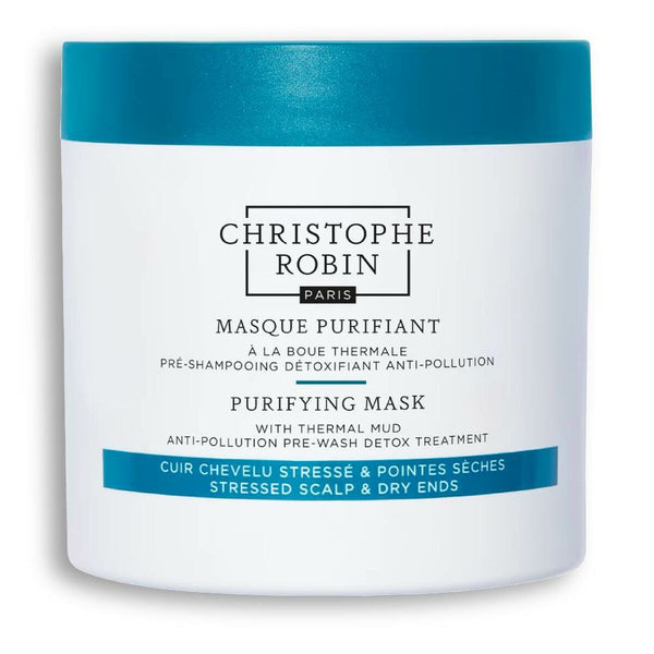 Hårmask Christophe Robin Purifying Mud 250 ml | Närande Hårbehandling för Fint Hår